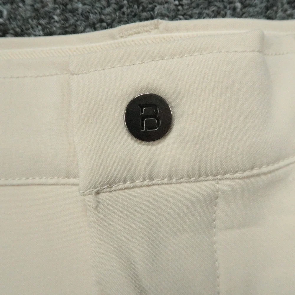 BYLT Shorts Mens Small Khaki Tan Kinetic Flat Front Zip Pocket Stretch Golf